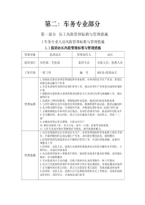 车务专业风险管理标准与管理措施