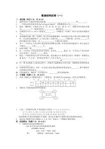 十套数据结构试题及答案