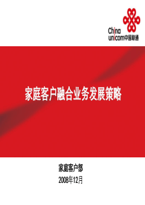 中国联通融合业务家庭市场发展策略