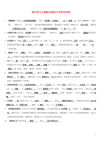 高中语文人教版必修四文学常识归纳