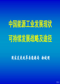 中国能源工业发展现状可持续发展战略及途径