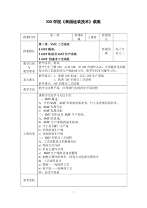 表面组装技术教案教案（DOC37页）