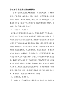 学校治理小金库自查自纠报告-精选范文