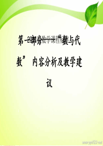 2011版数学课程标准-——“数与代数”-内容分析及教学建议