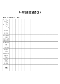 幼儿园消防安全检查记录表