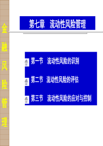 金融风险流动性风险管理