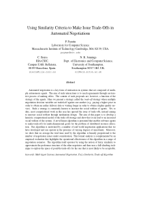 Using Similarity Criteria to Make Issue Trade-offs