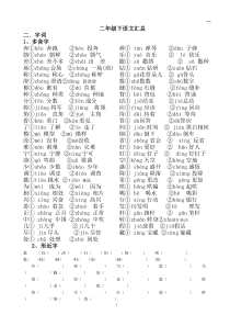 小学二年级语文下册知识点汇总