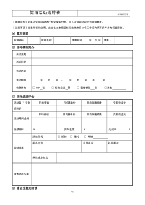 促销活动追踪表