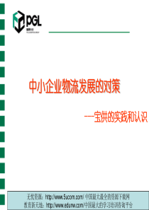 中小企业物流发展的对策宝供的实践和认识