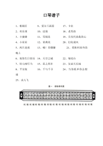 新手入门口琴谱