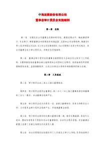 中海发展股份有限公司中海发展股份有限公司董事会审计委员会实施