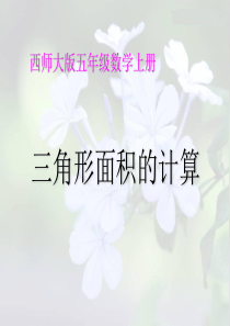 西师大版五年级上《三角形面积的计算》PPT课件之一-教育资料