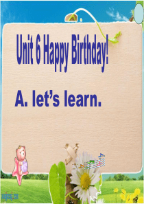 PEP人教版小学三年级上册英语unit6_Happy_Birthday