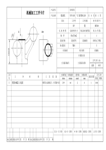 汽门摇臂轴支座工序卡片