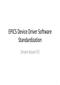 EPICS-Device-Driver-Software-Standardization