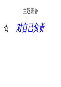 高中主题班会精品课件：责任、行为规范篇：对自己负责