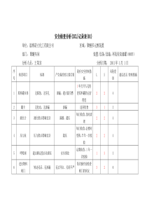 风险分析模板