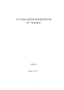 风险分级管控和隐患排查体系建设