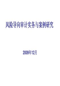 风险导向审计实务与案例研究(PPT 144页)