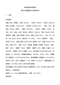 (高考备战冲刺指导)高中化学重要知识点详细总结