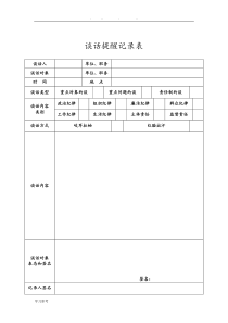 党员干部谈话提醒记录表