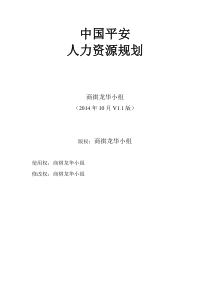 中国平安人力资源规划(规划组)V.1