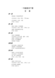 湘艺版小学一年级音乐下册教案全册