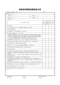 检测现场跟踪监督检查记录