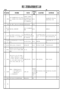 项目工程现场巡视检查汇总表