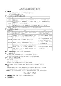 人类活动地域联系的主要方式和可持续发展