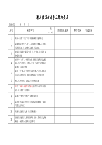 雨季三防检查表