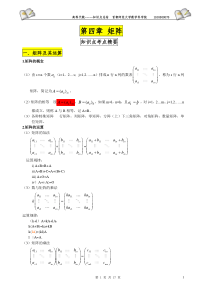 高等代数知识点总结-第三版-王萼芳与石生明编