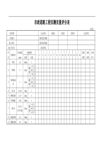 市政道路工程实测实量评分表