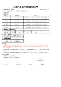 汽车销售提成方案