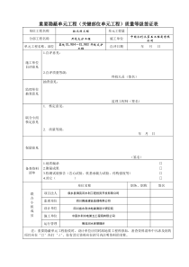 隐蔽工程验收重要隐蔽单元工程