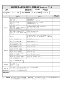 华为工程CheckList-模板-2016