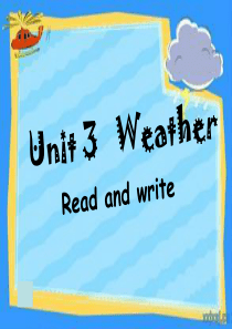 新版小学英语四下unit3-weather-B-read-and-write