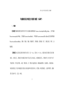 钩藤规范化种植技术操作规程(GAP)