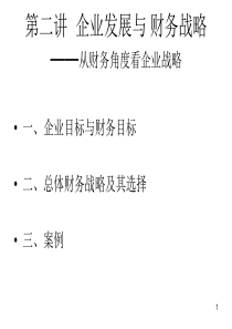 企业发展与财务战略教学课件