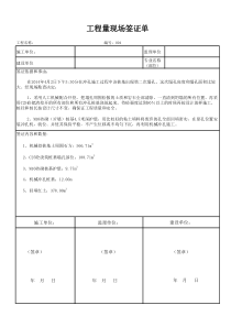 桩基坍塌(现场签证单)