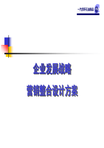 企业发展战略营销整合设计方案