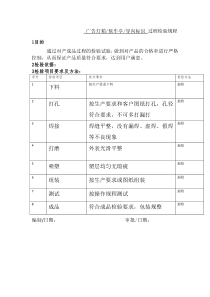 广告灯箱候车厅过程检验规程