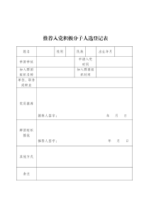 04-推荐入党积极份子人选XXX登记表-(《广西党员发展工作手册》2018年10月版)