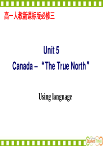 人教版高中英语必修三Unit5-Using-language