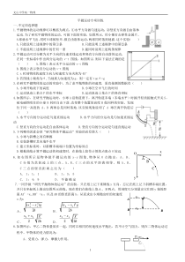 平抛运动实验专项训练题