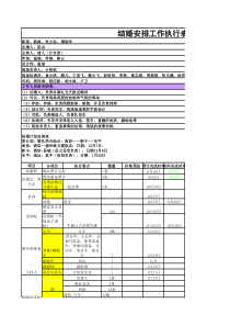 结婚安排表