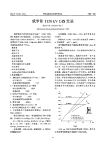 俄罗斯1150kVGIS发展