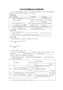 中考化学压轴题训练之实验探究题