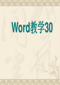 word教学课件30(免费)